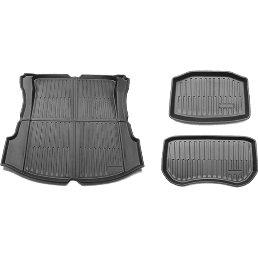 2021-2023 Tesla Model 3 Rear Trunk & Trunk Well & Front Trunk Mats Set - WooEV