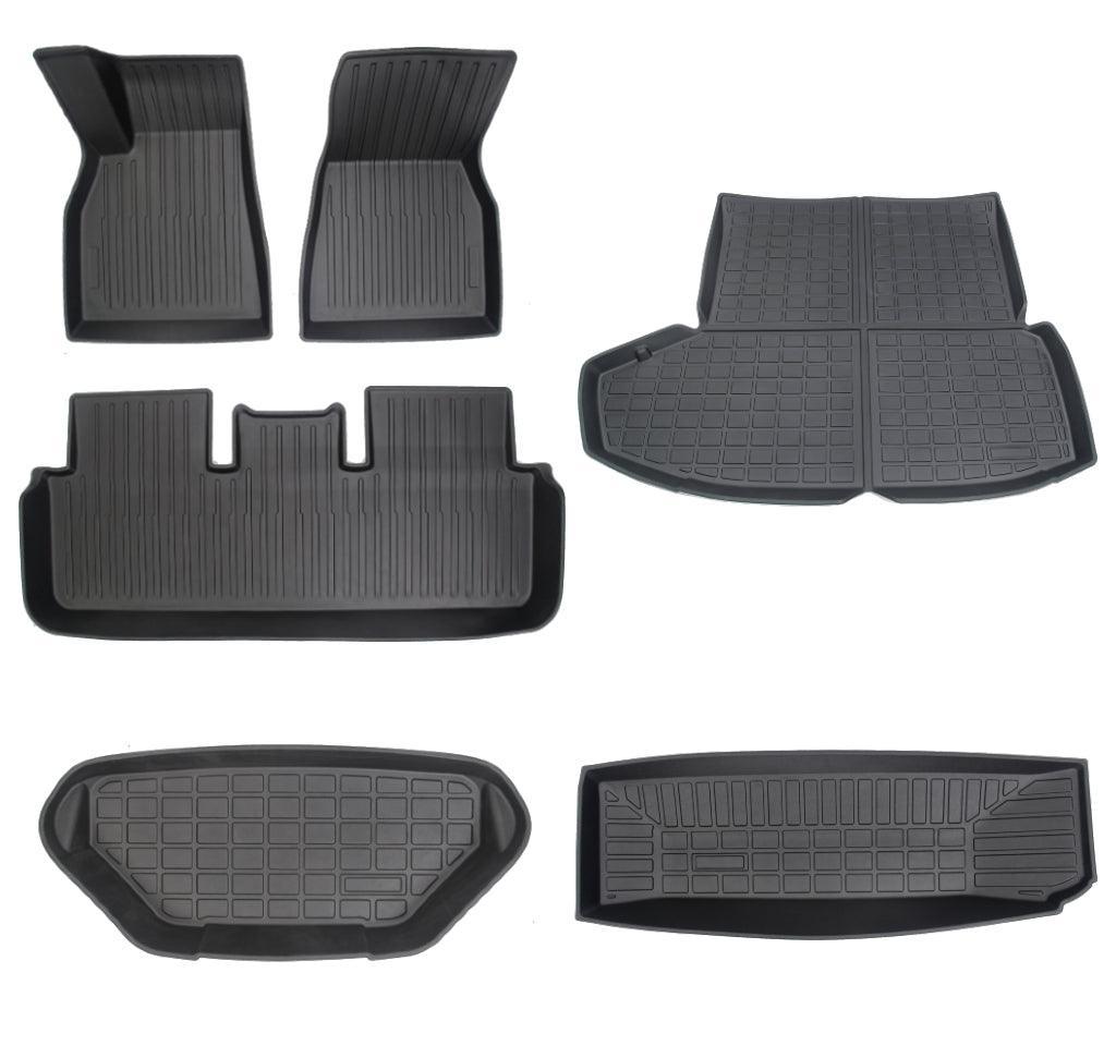 2021-2023 Tesla Model S Floor Mats Full Set (Plaid and Long Range) - WooEV