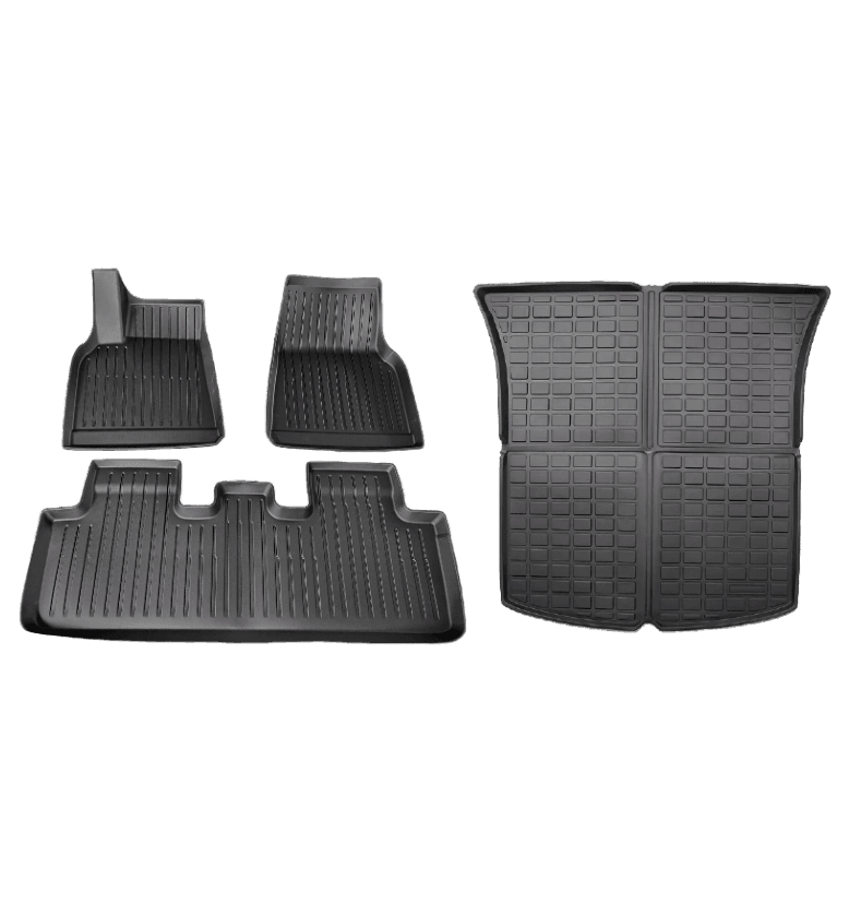 2020-2023 Tesla Model Y Floor Mats Interior Liners & Rear Trunk Mat Set (5 Seater) - WooEV