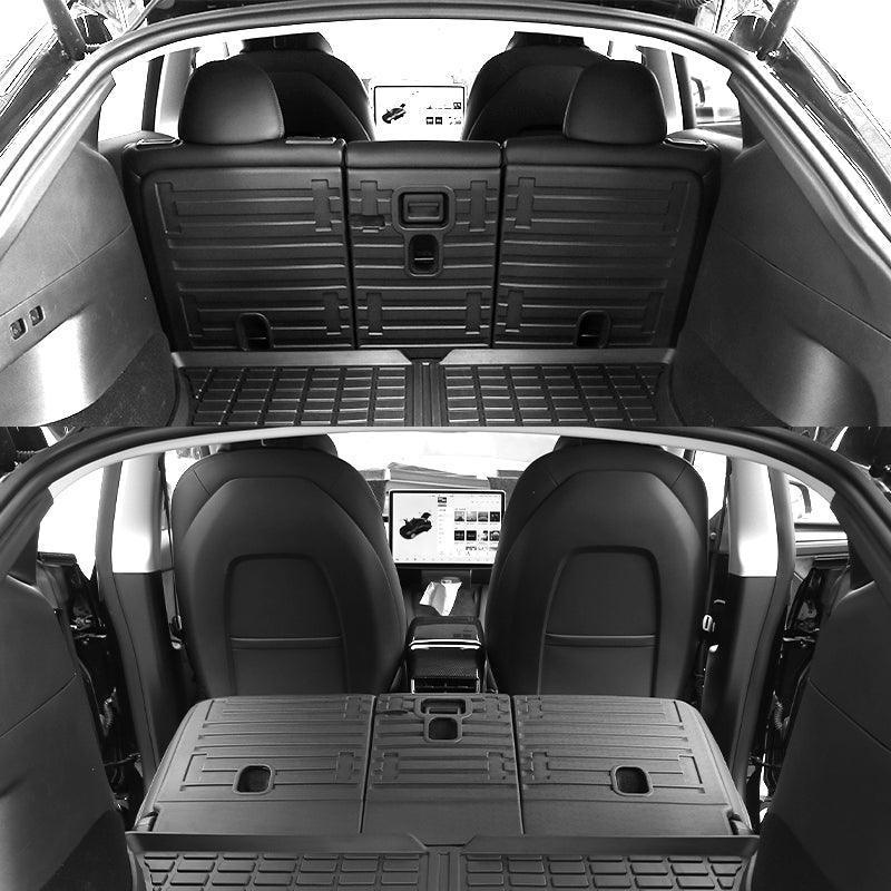 2020-2023 Tesla Model Y Rear Trunk & Second Row Seats Back Cover Mats Set (5 Seater) - WooEV